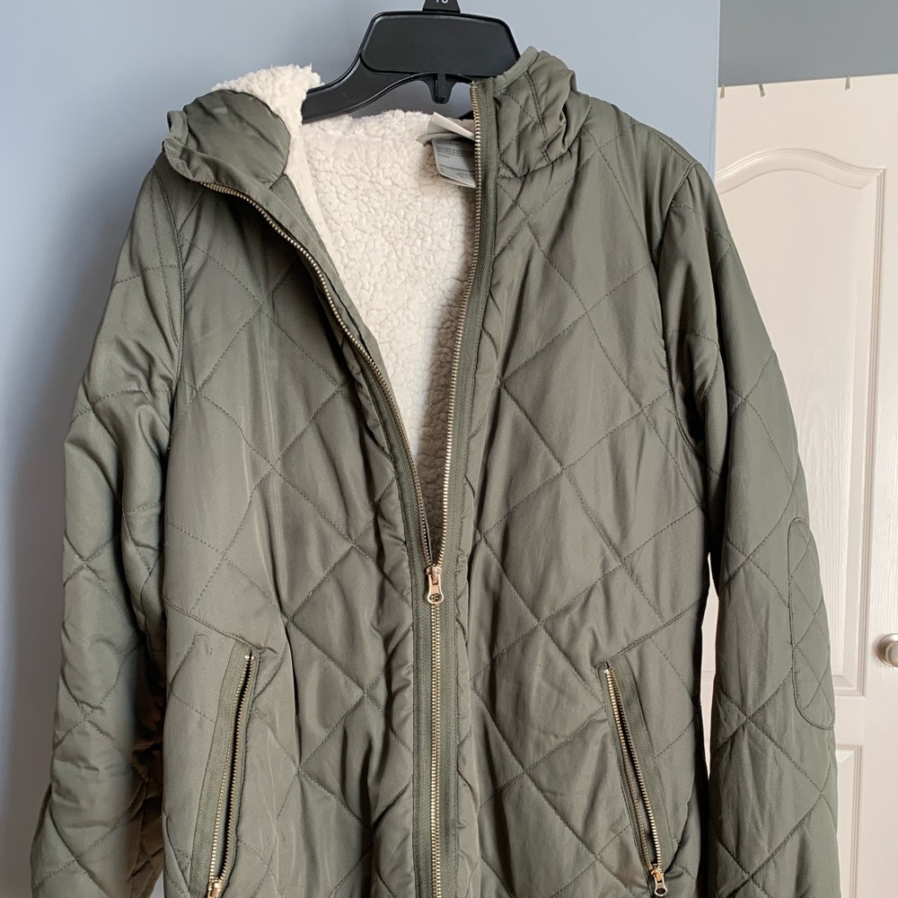 Avalanche, green, fur lined, coat